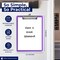 6-Pack Multi-Color Plastic Clipboards – 12.5×9 in, Low Profile, Classroom Bulk